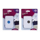 1pc Stamp Pad 2 Assorted Colors Black Blue