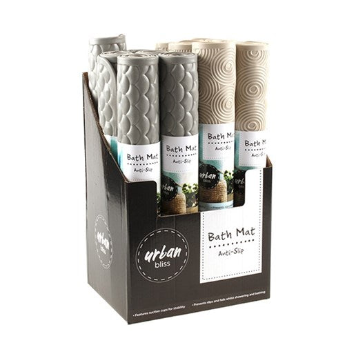 1pc Bath Mat TPE 69x38cm 2 Assorted Styles