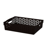 33.8x24.5x8.2cm BASKET Handle Plastic Organise Storage Home Crate Office Kitchen