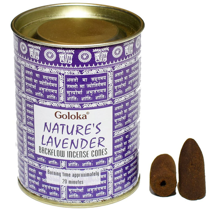 GOLOKA BACKFLOW - NATURES LAVENDER INCENSE CONES
