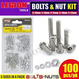 Bolts & Nuts Kit 100Pcs/Set