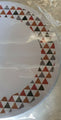 (Black & Red Triangle) 4 x Metal Stove Top Covers Kitchen Cooktop Burner Colors Round Hob