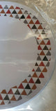 (Black & Red Triangle) 4 x Metal Stove Top Covers Kitchen Cooktop Burner Colors Round Hob