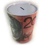 $20 LARGE Dollar Note Money Tin Australian Box Jar Piggy Bank Coin OZ Variety