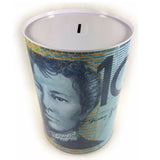 $10 LARGE Dollar Note Money Tin Australian Box Jar Piggy Bank Coin OZ Variety