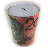 $100 LARGE Dollar Note Money Tin Australian Box Jar Piggy Bank Coin OZ Variety