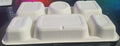 6 Compartment Plates Sugarcane Disposable Party Wedding Cheap Bday