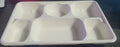 6 Compartment Plates Sugarcane Disposable Party Wedding Cheap Bday
