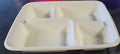 4 Compartment Sugarcane Disposable Plates – Eco Friendly Party, Wedding & Birthday Meal Tray