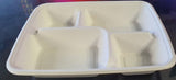 4 Compartment Plates Sugarcane Disposable Party Wedding Bday